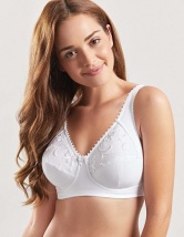 Royce Grace 513 Cotton Rich Non-Wired Bra, White at John Lewis & Partners